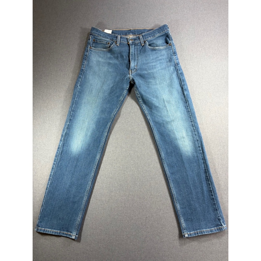 Levis 505 Regular Fit Jeans Mens 32x30 Medium Wash Blue Straight Leg 00505-1549